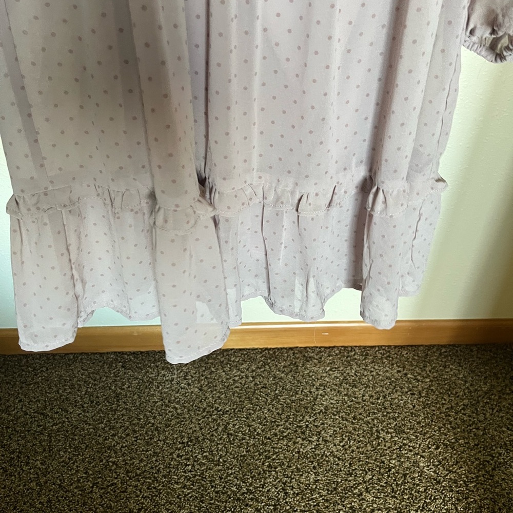 Long Sleeve Ruffle Mini Dress - Picture 8 of 9